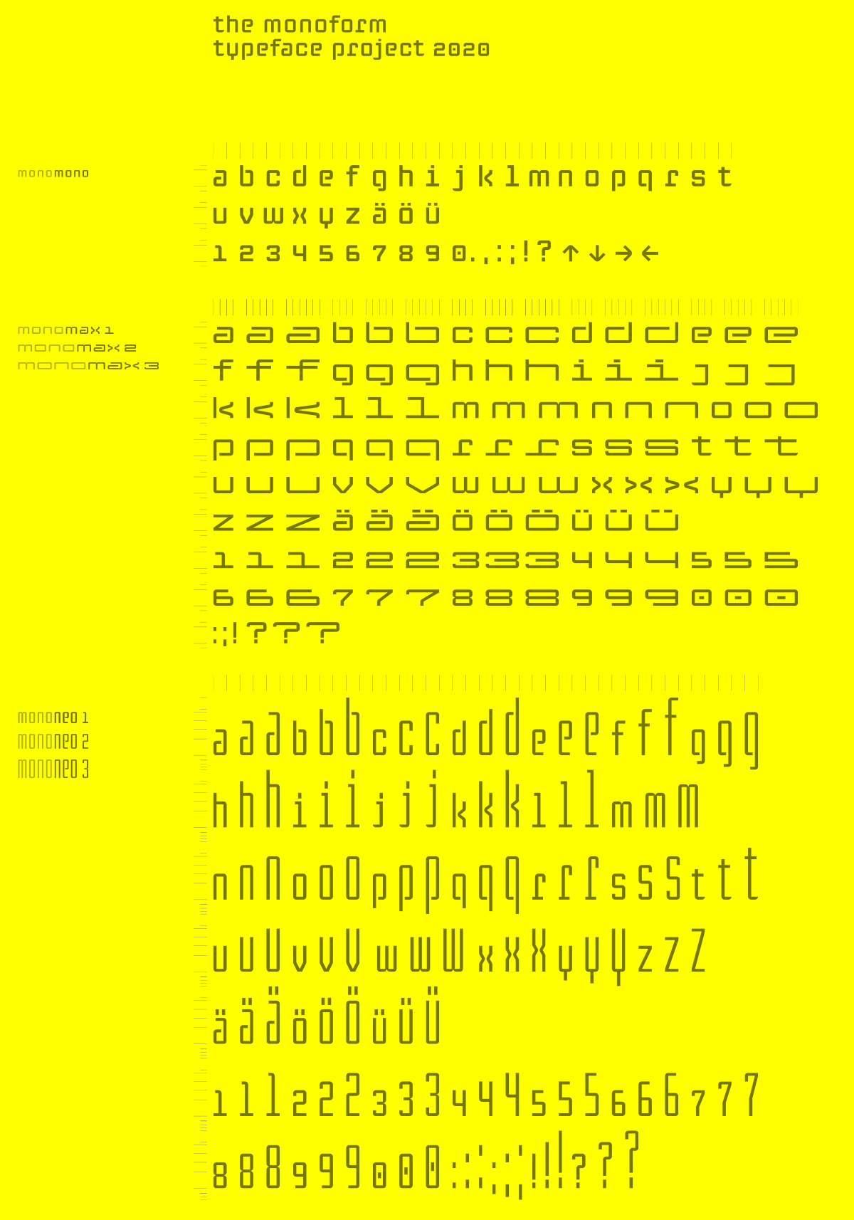Hesse Design Shanghai . Poster series for the Monoform Typeface Project ...